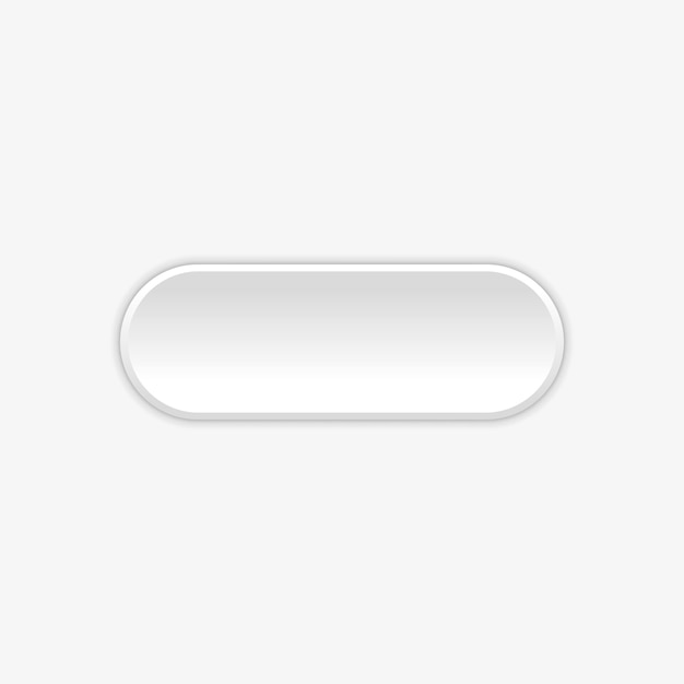 Weiße volumetrische Taste im Neomorphismus-Stil Entwickelt für mobile Apps auf Websites
