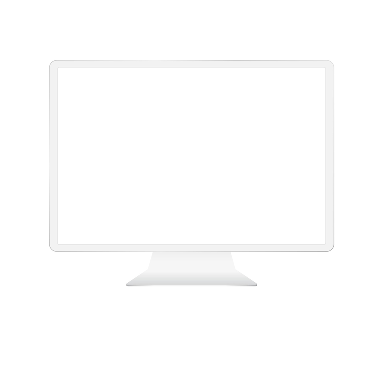 Vektor weißer digitaler monitor