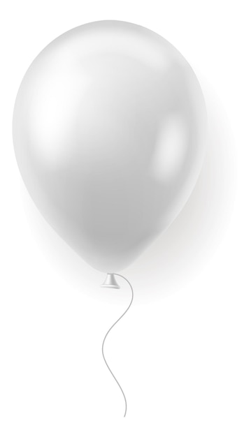 Vektor weißer festivalballon realistisches leeres branding-mockup