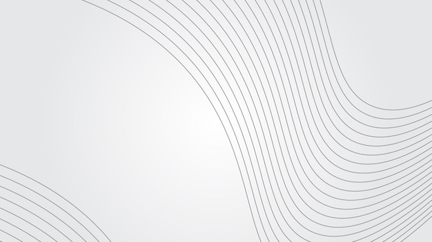 Weißer Gradient-Hintergrund mit dynamischer Kurvenlinie, Vektorbild für Hintergrund oder Präsentation