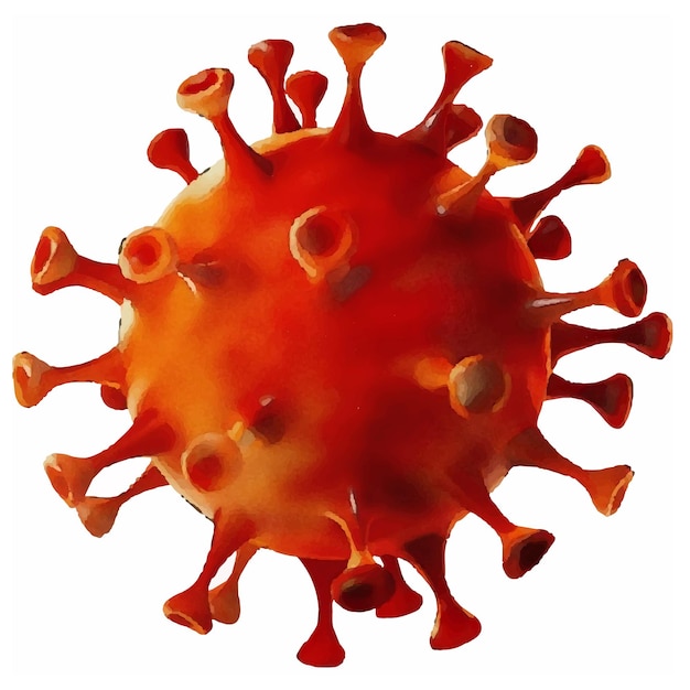 Weißer Hintergrund der COVID-19-Viruszelle Ausbruch des Coronavirus im Jahr 2019xDxA