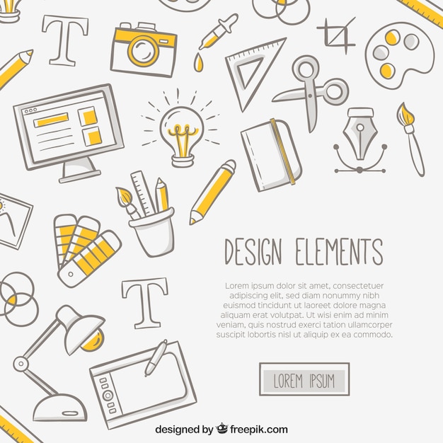 Weißer Hintergrund mit Designelementen