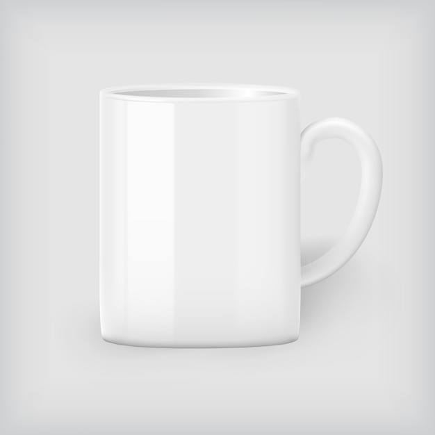 Weißer Kaffeetasspott oben, Unternehmensidentität