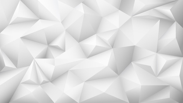Weißer kristalliner 3D-Hintergrund mit Polygonen