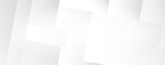 Weißer und grauer abstrakter Bannerhintergrund