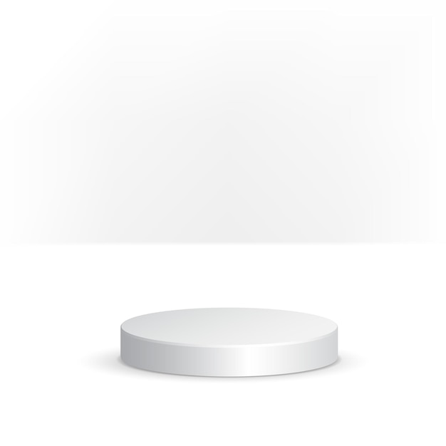 Weißes 3D-Podium für die Produktpräsentation