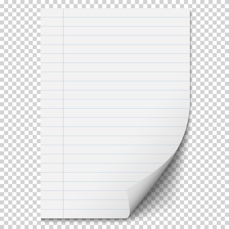 Vektor weißes blatt des leeren papiers mit linien