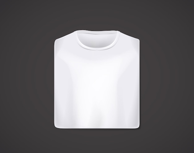 Weißes, gefaltetes T-Shirt-Modell isoliert