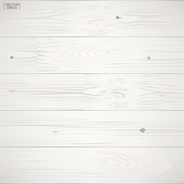 Weißes Holzmuster und Textur für den Hintergrund. Vektor-Illustration.