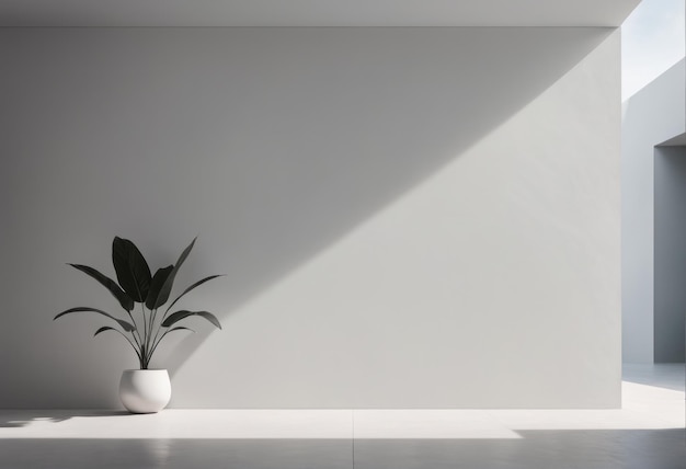 Vektor weißes innenraum eines modernen minimalistischen designs weißes innenzimmer eines modernen minimalisten designs moder