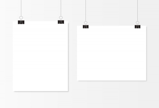 Weißes leeres plakathängen