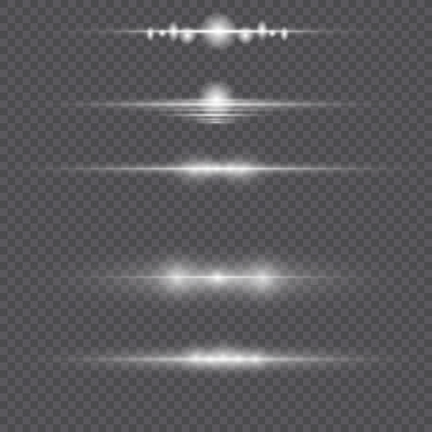 Weißes, leuchtendes Licht explodiert auf einem transparenten Hintergrund