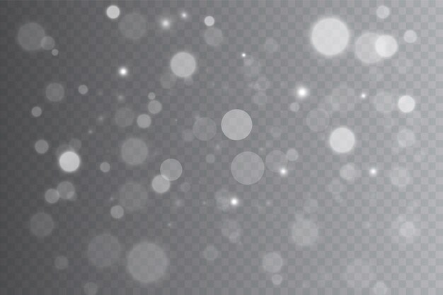 Weißes Png-Staublicht Bokeh-Lichtlicht-Effekt-Hintergrund Weihnachtshintergrund von leuchtendem Staub