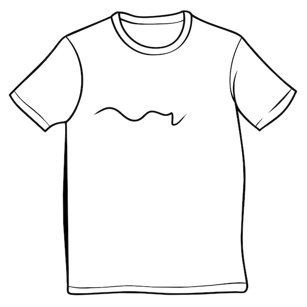 Vektor weißes poloshirt als vorlage oder handgezeichnetes t-shirt