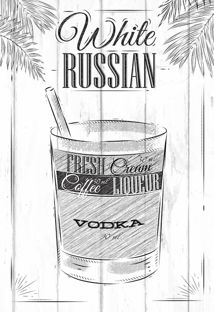 Weißes russisches cocktail