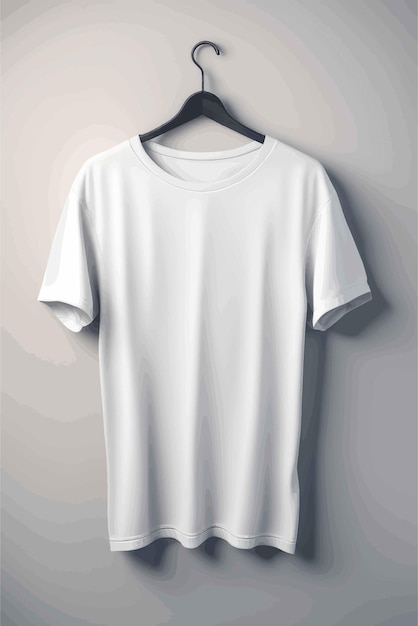 Weißes T-Shirt auf grauem Hintergrundmodell für Designweißes T-Shirt auf grauem Hintergrundmodell für