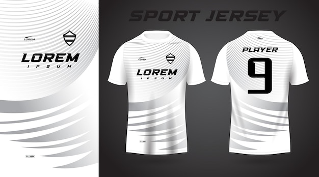 weißes T-Shirt Sport-Jersey-Design