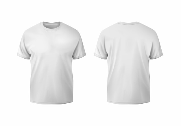 Weißes T-Shirt vorne und hinten