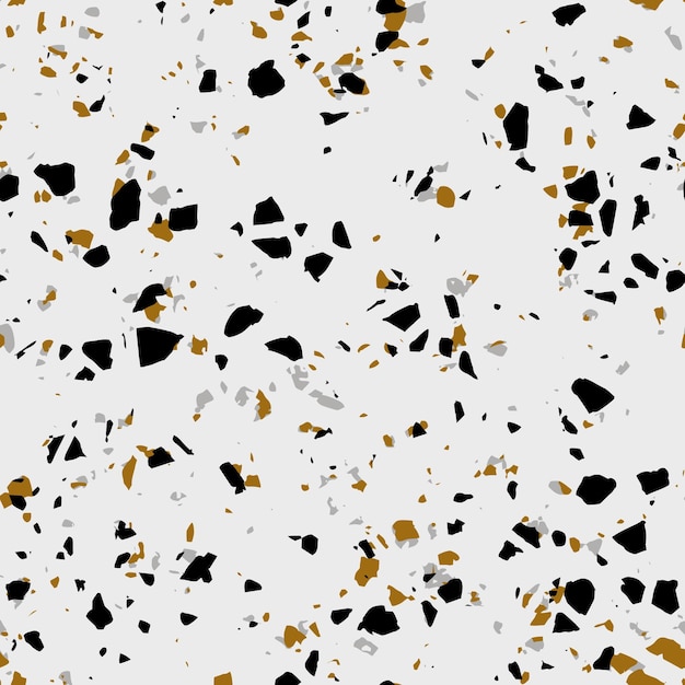 Vektor weißes terrazzo-hintergrunddesign