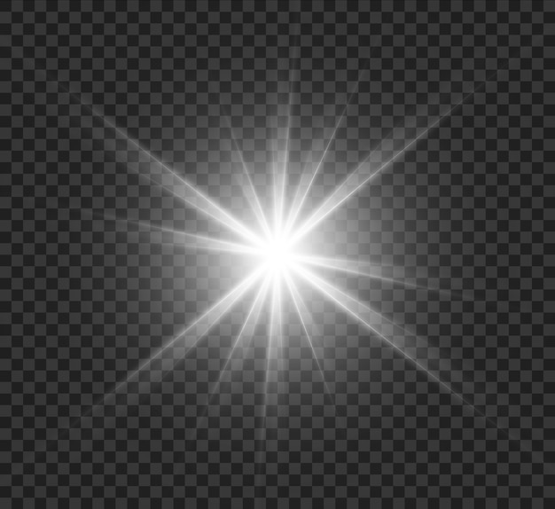 Weißlichteffekt, heller Stern, Sonnenlicht.