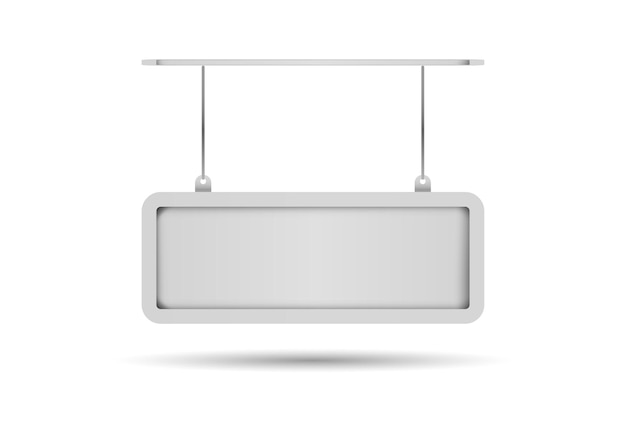 Weißrahmen aus Edelstahl Mockup Leervorlage