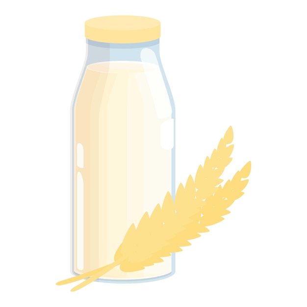 Vektor weizenmilch-symbol cartoon-vektor gemüsegetränk vegane milch