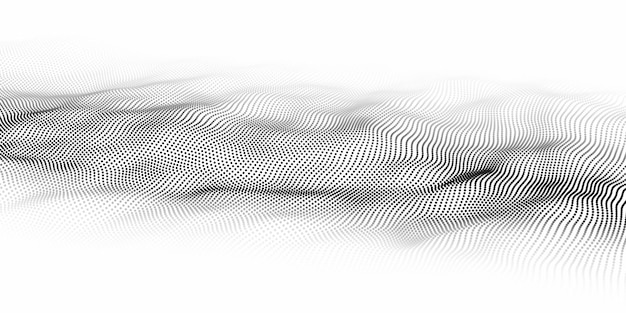 Welle von Partikeln Abstrakter Hintergrund mit einer dynamischen Wellenvektorillustration