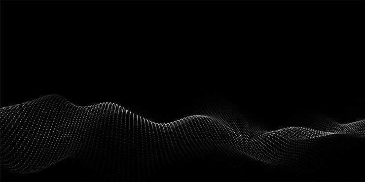 Welle von Partikeln Digitales Wellenhintergrundkonzept Abstrakter Technologiehintergrund Große Datenvisualisierung Vektorillustration