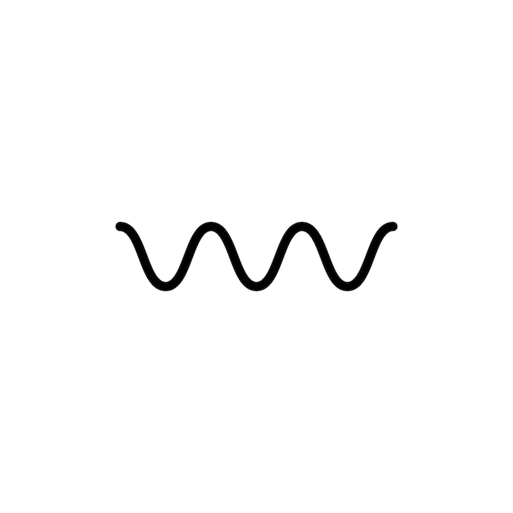 Vektor wellen-sinus-symbol
