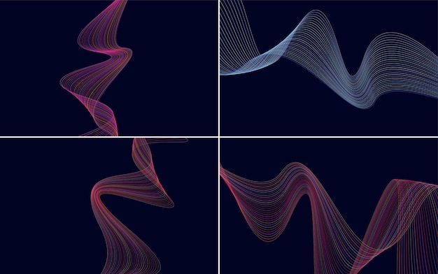 Wellenkurve abstrakte vektorhintergründe für ein einzigartiges und auffälliges design