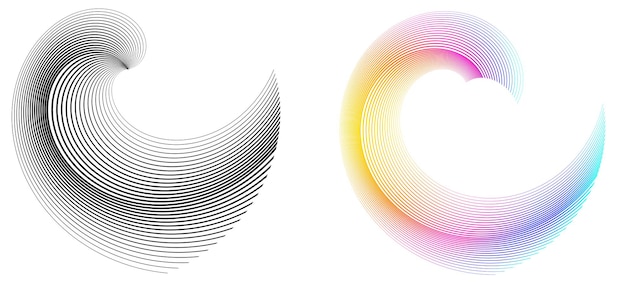 Wellenzeichen Welliges 3D-Symbol Halbrund viele Linien image01