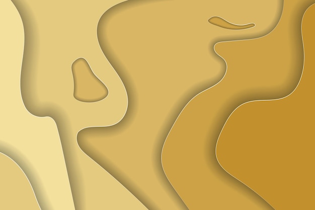 Welliger bunter Hintergrund im 3D-Stil. Moderner flüssiger Hintergrund. Abstrakter strukturierter Hintergrund mit gemischten Gelbtönen. Eps10-Vektorillustration