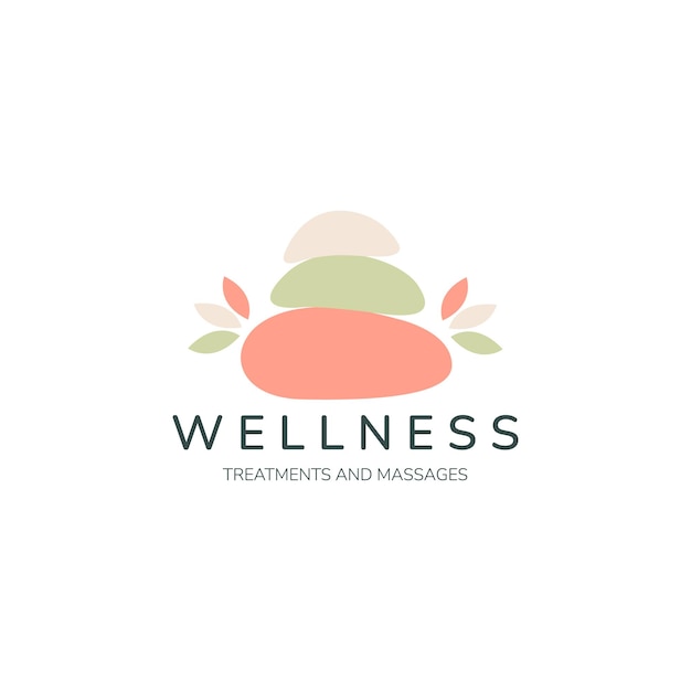 Vektor wellness stein feminine farbe vintage logo vektor illustration template design