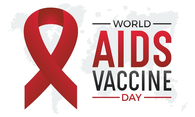 Welt-aids-impfstofftag vektor-banner-plakatkarte und hintergrund für aids-impfstoff
