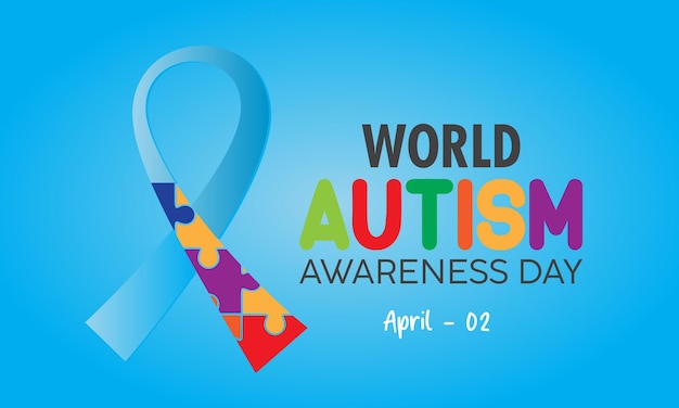 Welt-autismus-bewusstseinstag anerkennung der autismus-gemeinschaft, vektor-banner-karte, plakathintergrund