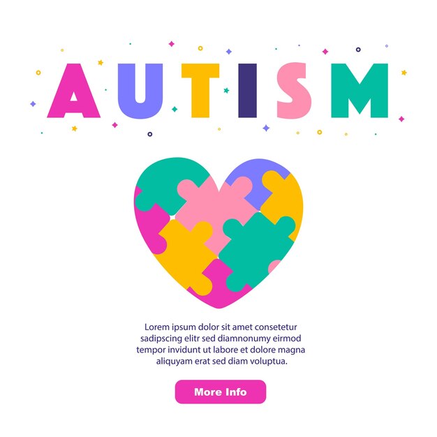 Welt-autismus-erkenntnis-tag feier des welt-autismus-tags hintergrund vektorgrafiken