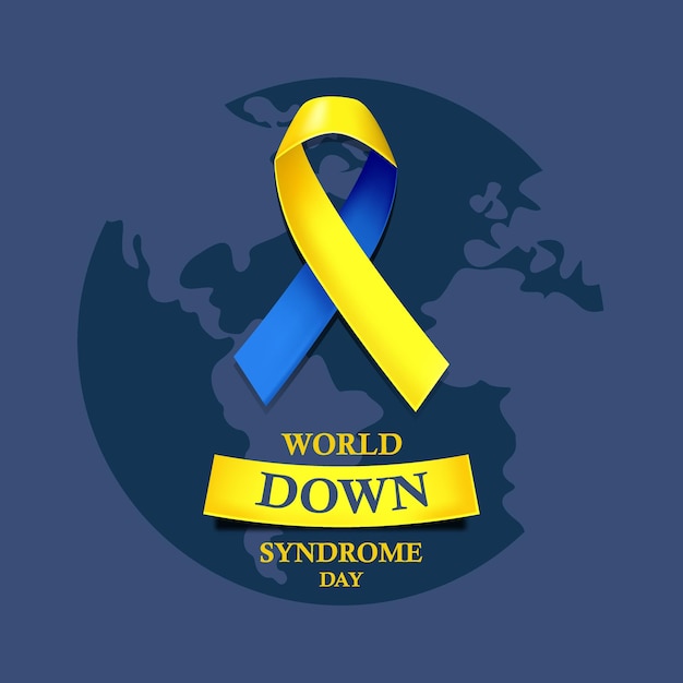 Vektor welt-down-syndrom-tag