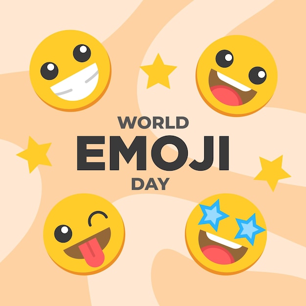 Welt-emoji-tag-vektorillustration