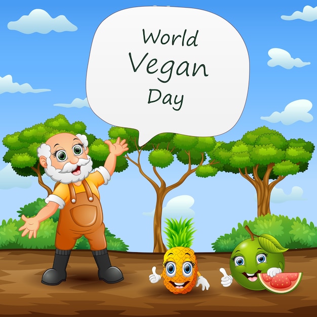 Welt vegan day gruß