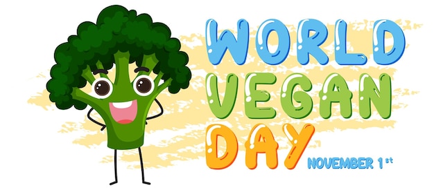 Vektor welt-vegan-tag-banner-design