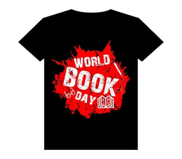 Weltbuch-t-shirt liebe zum lesen von büchern ein t-shirt-design für den weltbuchtag sollte ein buch enthalten