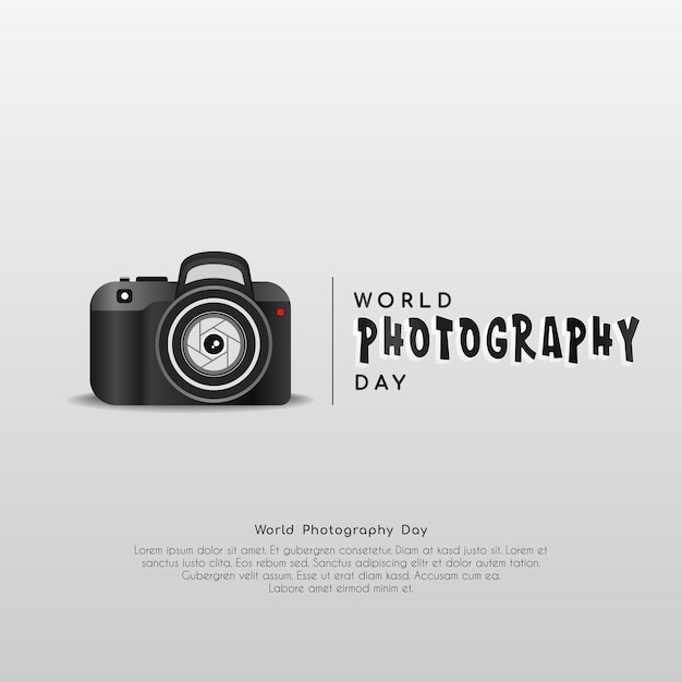 Weltfotografie-Tag: 19. August Typografiedesign mit Kamera