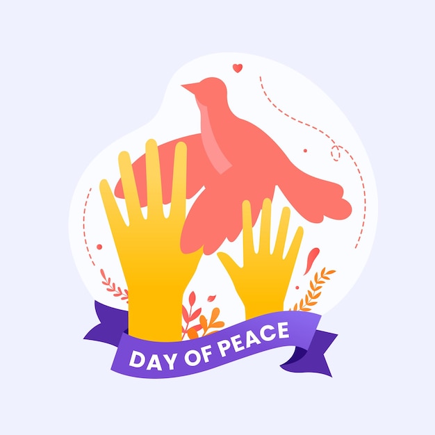 Weltfriedenstag symbol hintergrunddesign