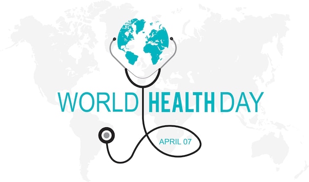 Weltgesundheitstag-Gesundheitsschablone für Fahnenkarten-PlakathintergrundxA