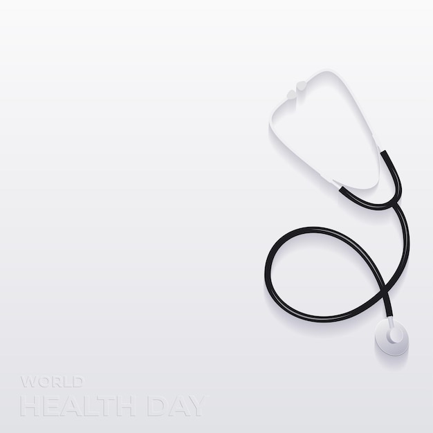 Weltgesundheitstag mit Arztstethoskop 7. April Werbung