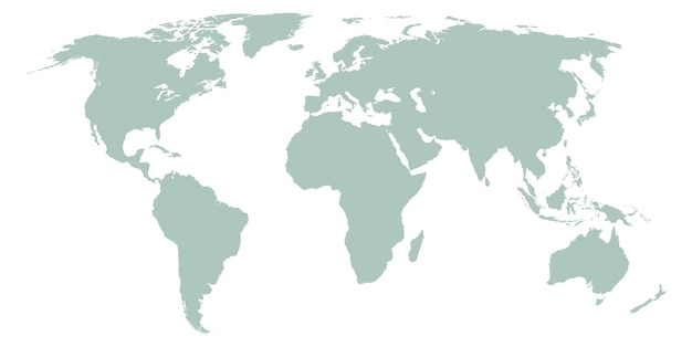 Vektor weltkarte flacher erdplanet globale geographie