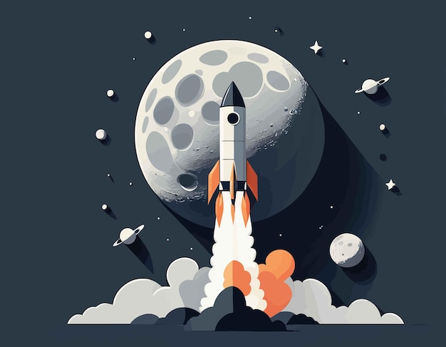 Weltraumplaneten sterne und mond weltraumplaneten sterne und mond space shuttle im weltraum