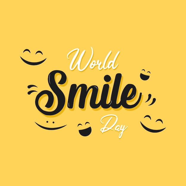 Welttag des lächelns illustrationsvektorhintergrund