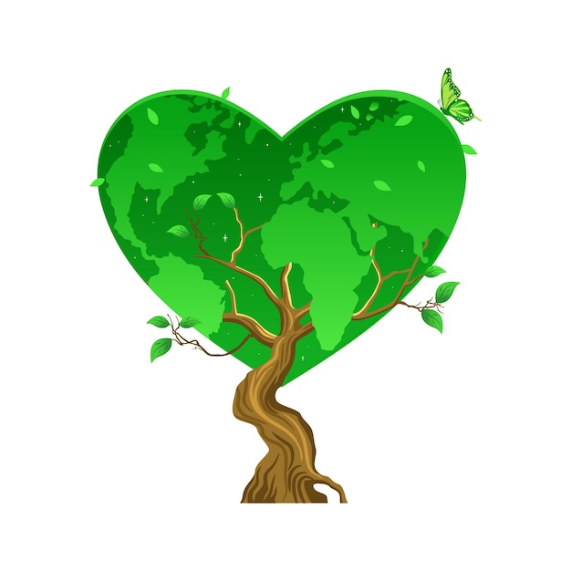 Weltumwelttag go green save the world concept illustration