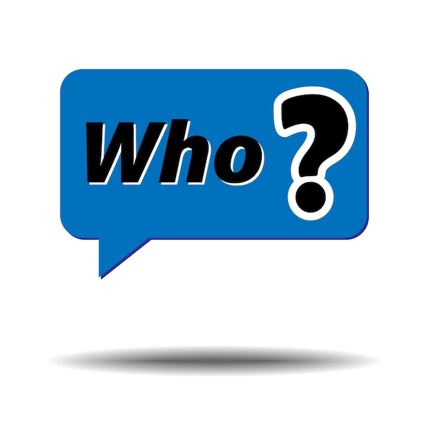 Wer fragt Fragewort wer fragt, wer etwas getan hat SMS-Konzept Chat-Thema Vektor